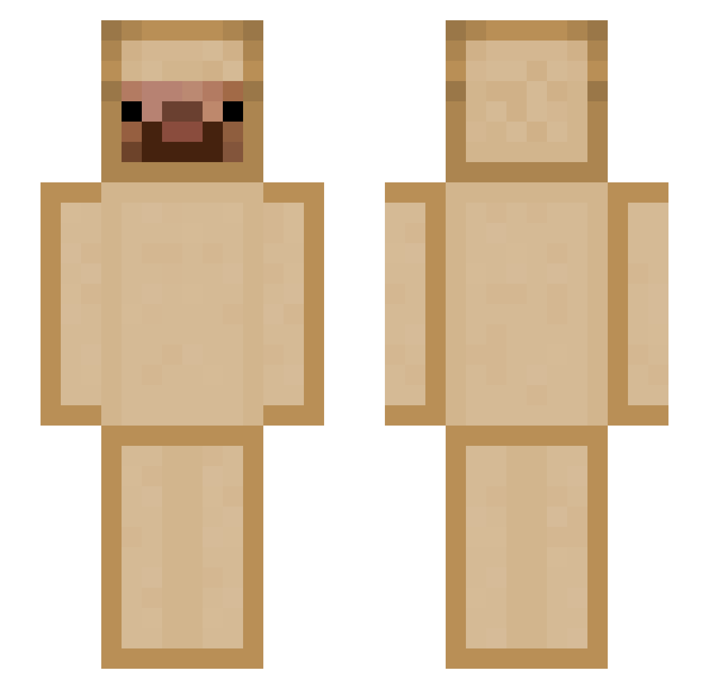 Gamingowy64 Minecraft skin, front and back view