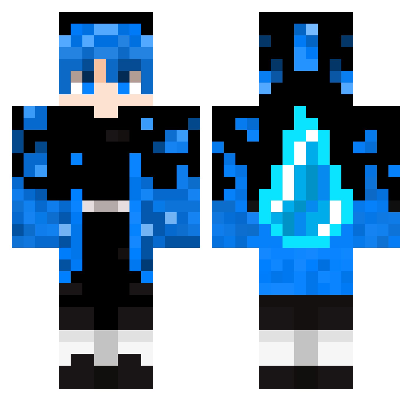 Senseiking Minecraft skin, front and back view
