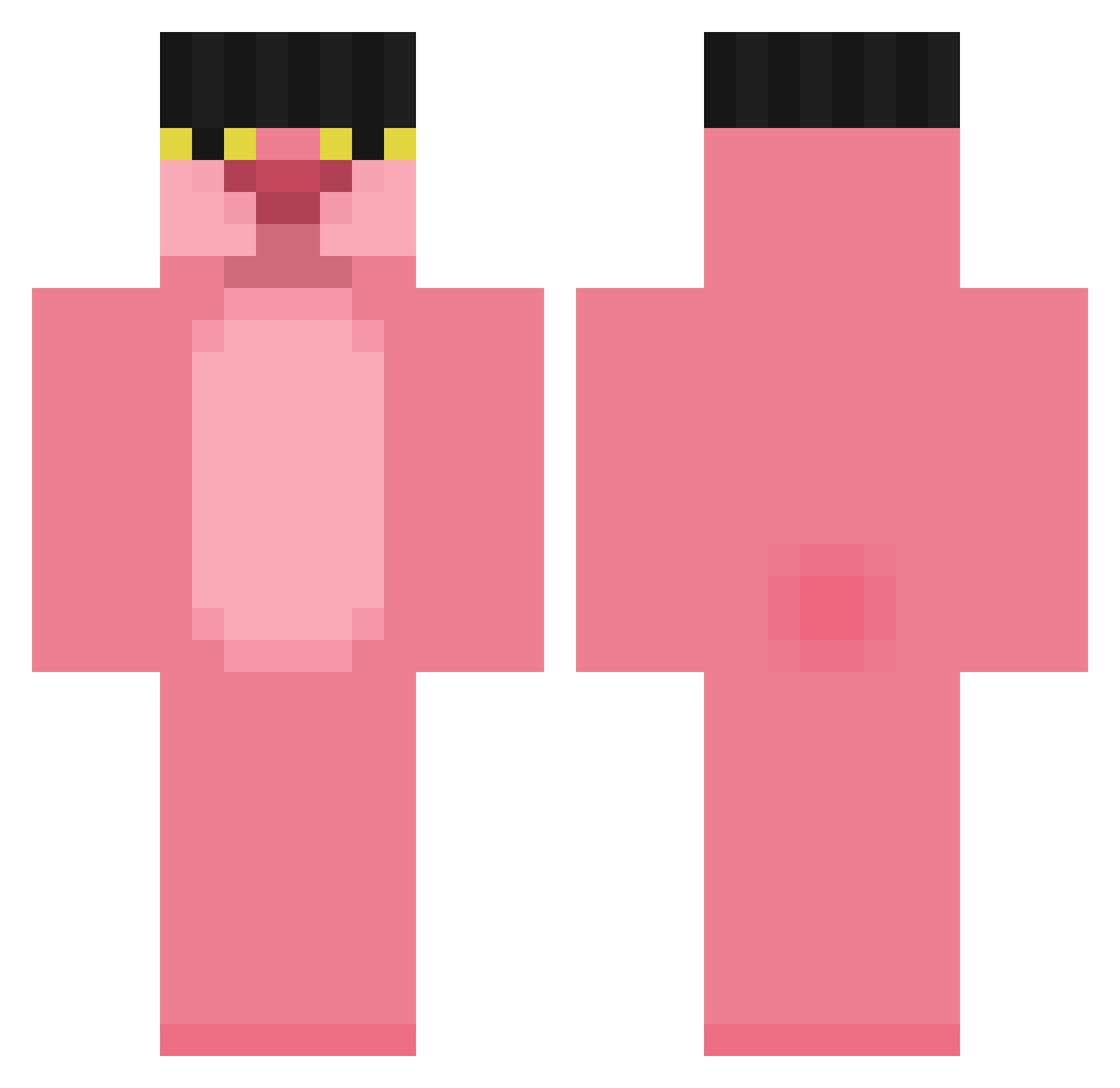 sxcretcpvp Minecraft skin, front and back view