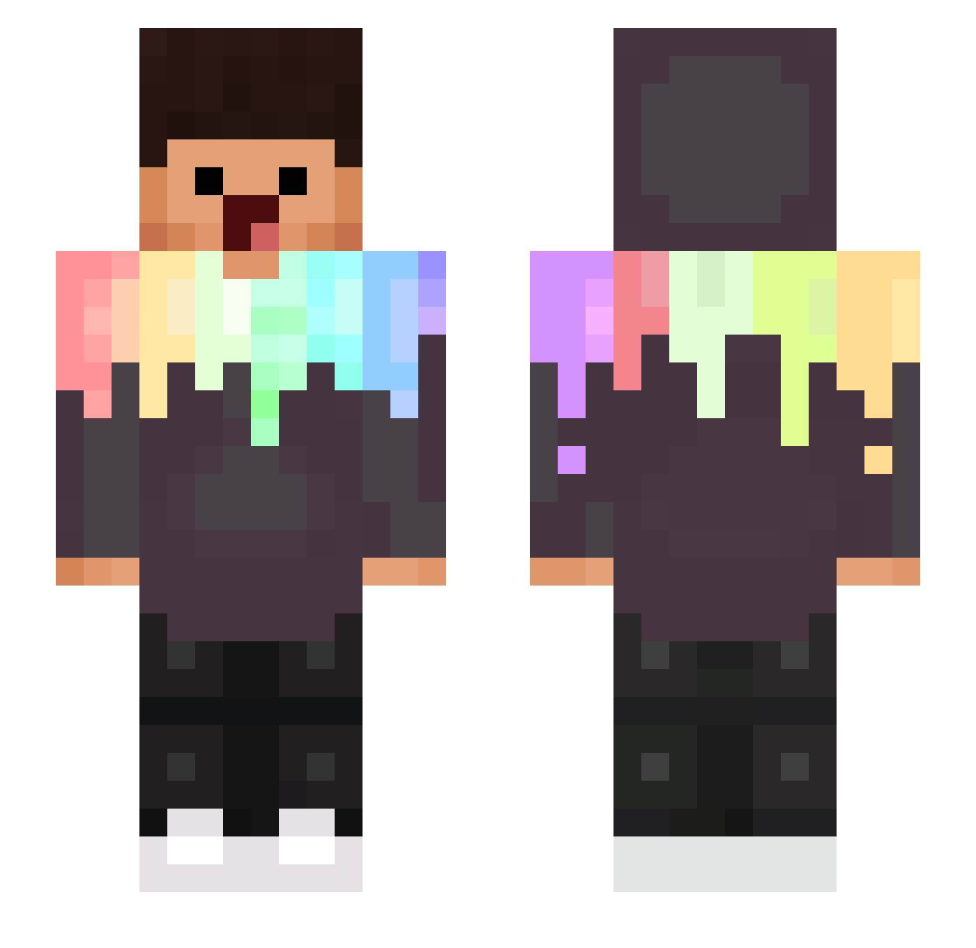 Mads Minecraft skin, front and back view