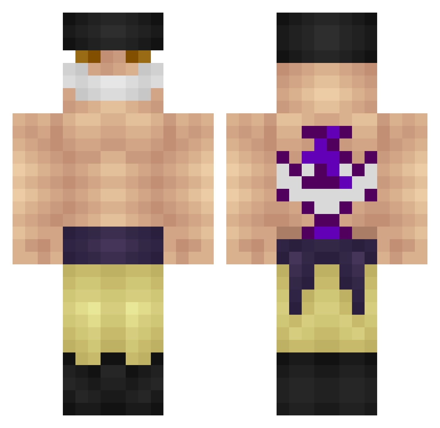 Isengrinn Minecraft skin, front and back view