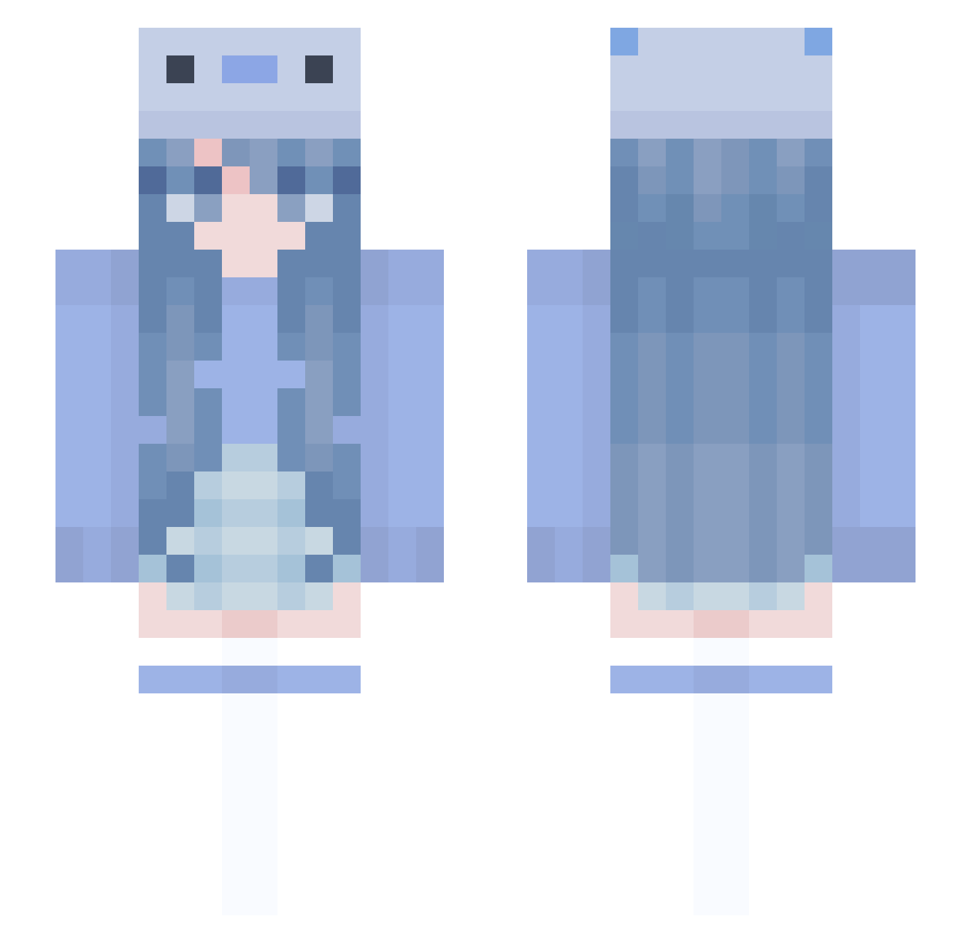 lua062010 Minecraft skin, front and back view