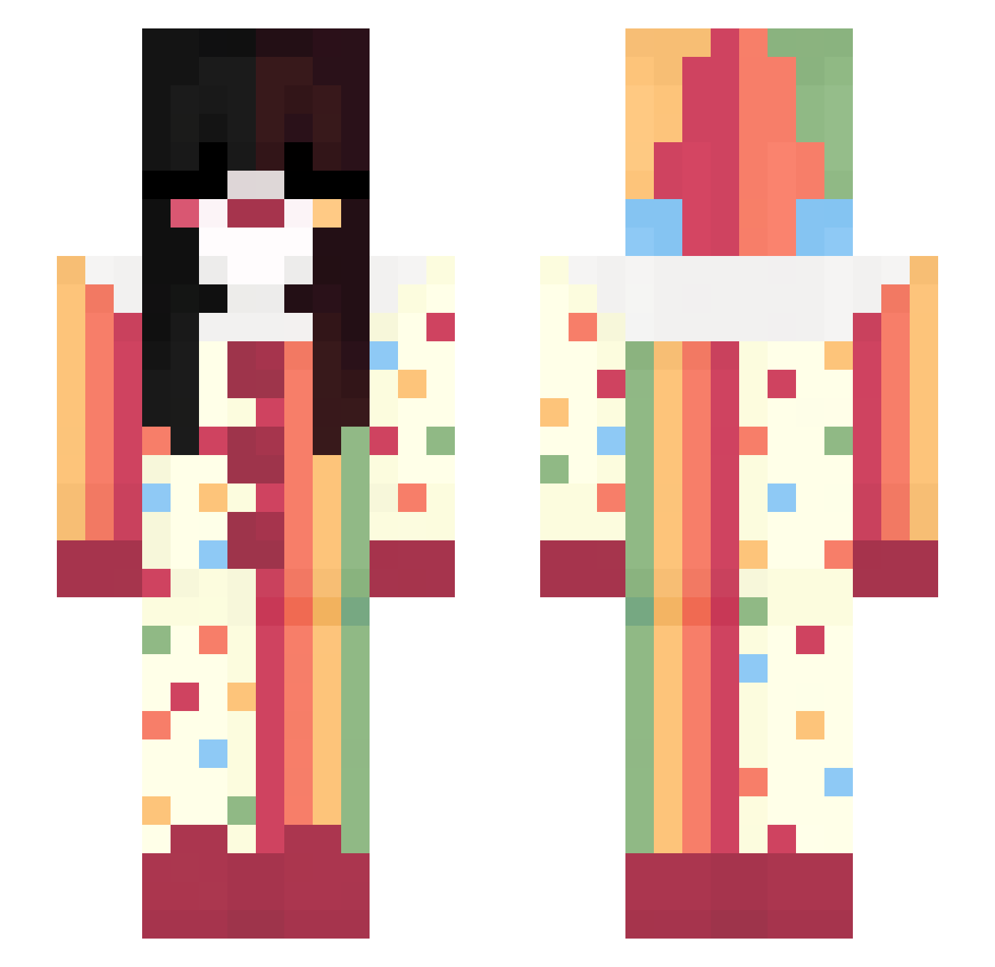 Sasa_y0shi Minecraft skin, front and back view