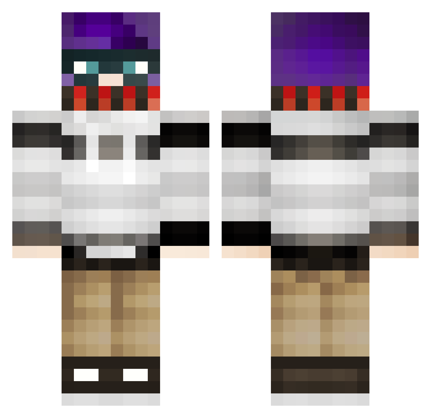 TheKingTMC Minecraft skin, front and back view