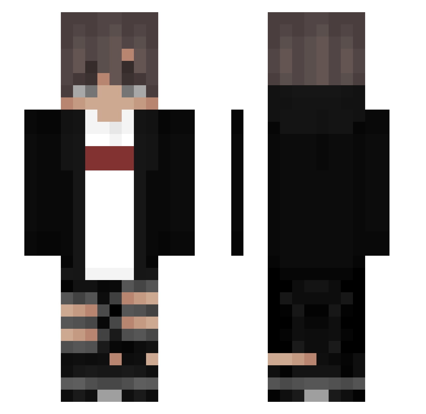 Schleafriger Minecraft skin, front and back view