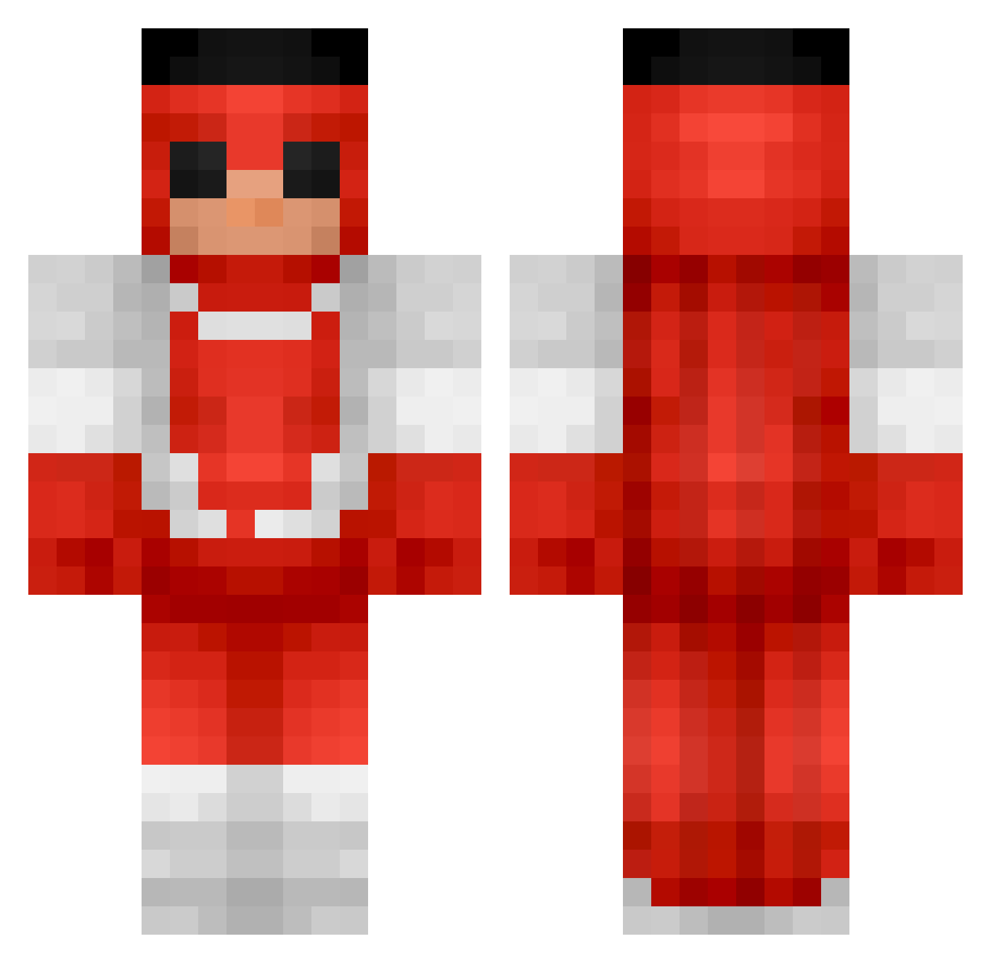 BandiCat Minecraft skin, front and back view
