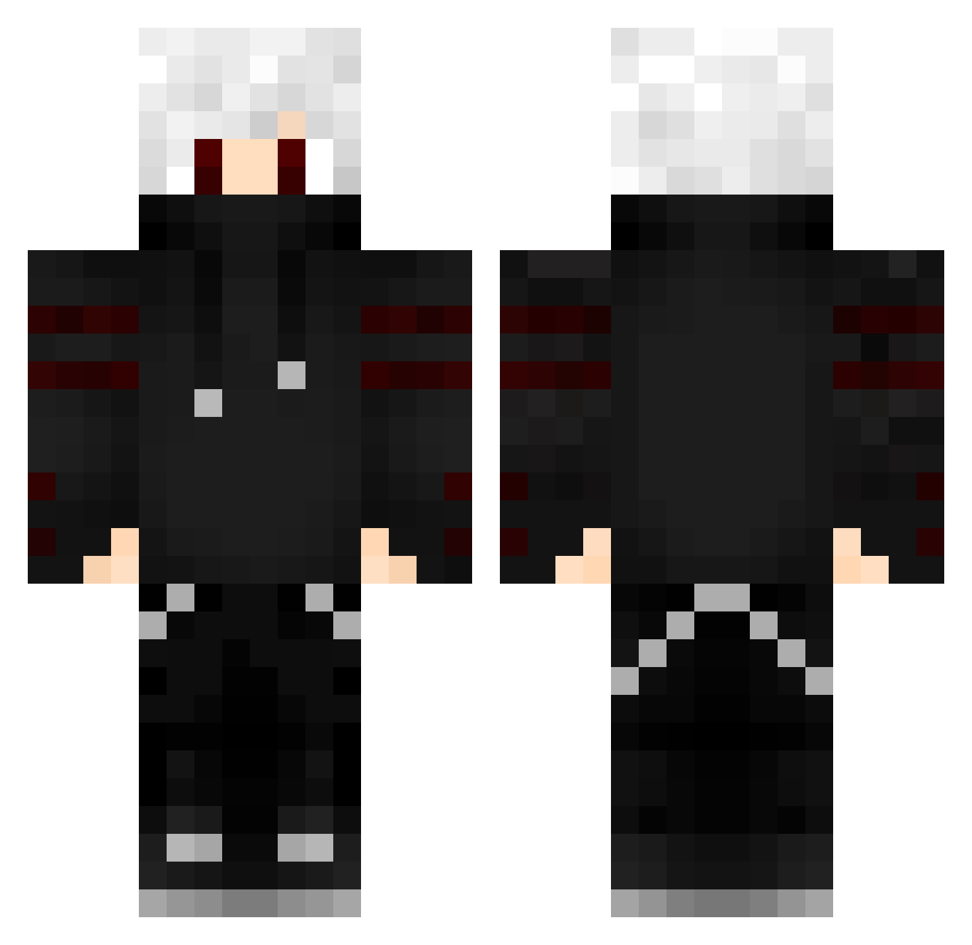 ShinySyrix Minecraft skin, front and back view