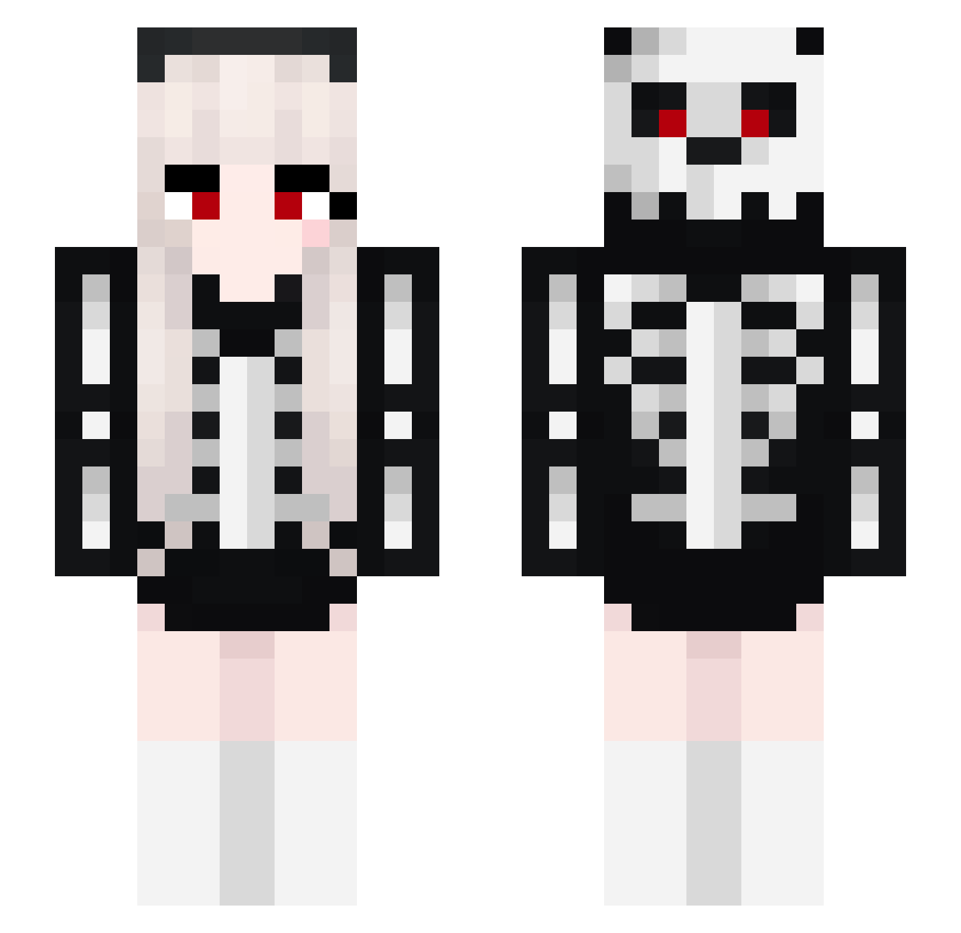 simulla256 Minecraft skin, front and back view
