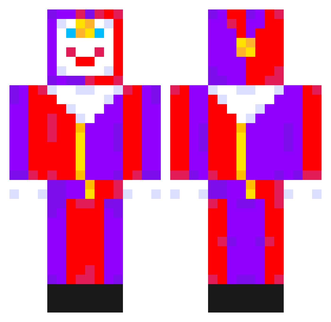 410Gone Minecraft skin, front and back view