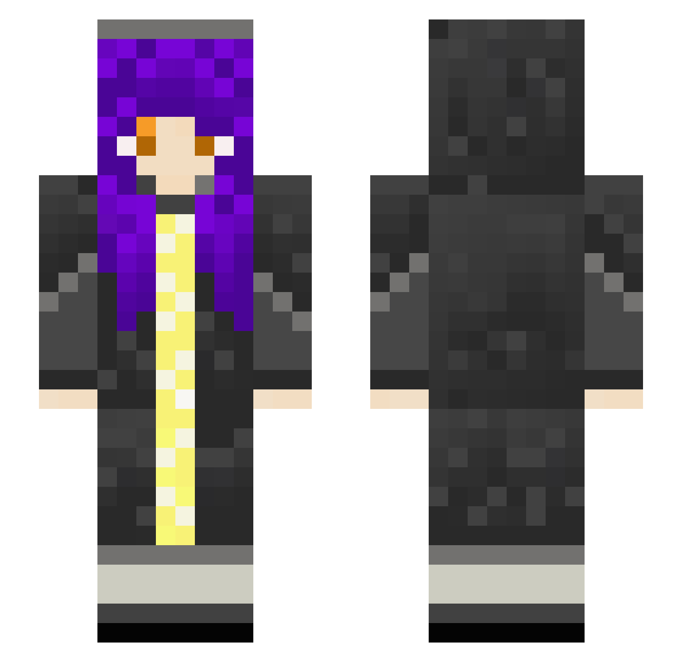SUNASUNA8 Minecraft skin, front and back view