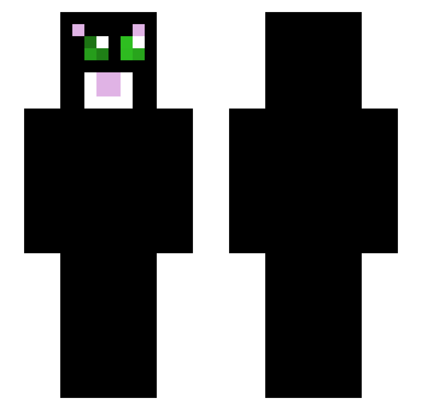 Hilda Minecraft skin, front and back view