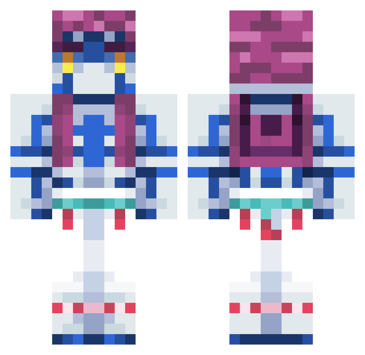 SimmosMC Minecraft skin, front and back view