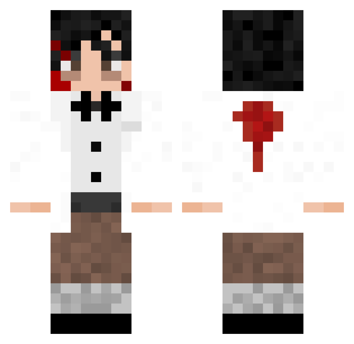 omgmyspleen Minecraft skin, front and back view