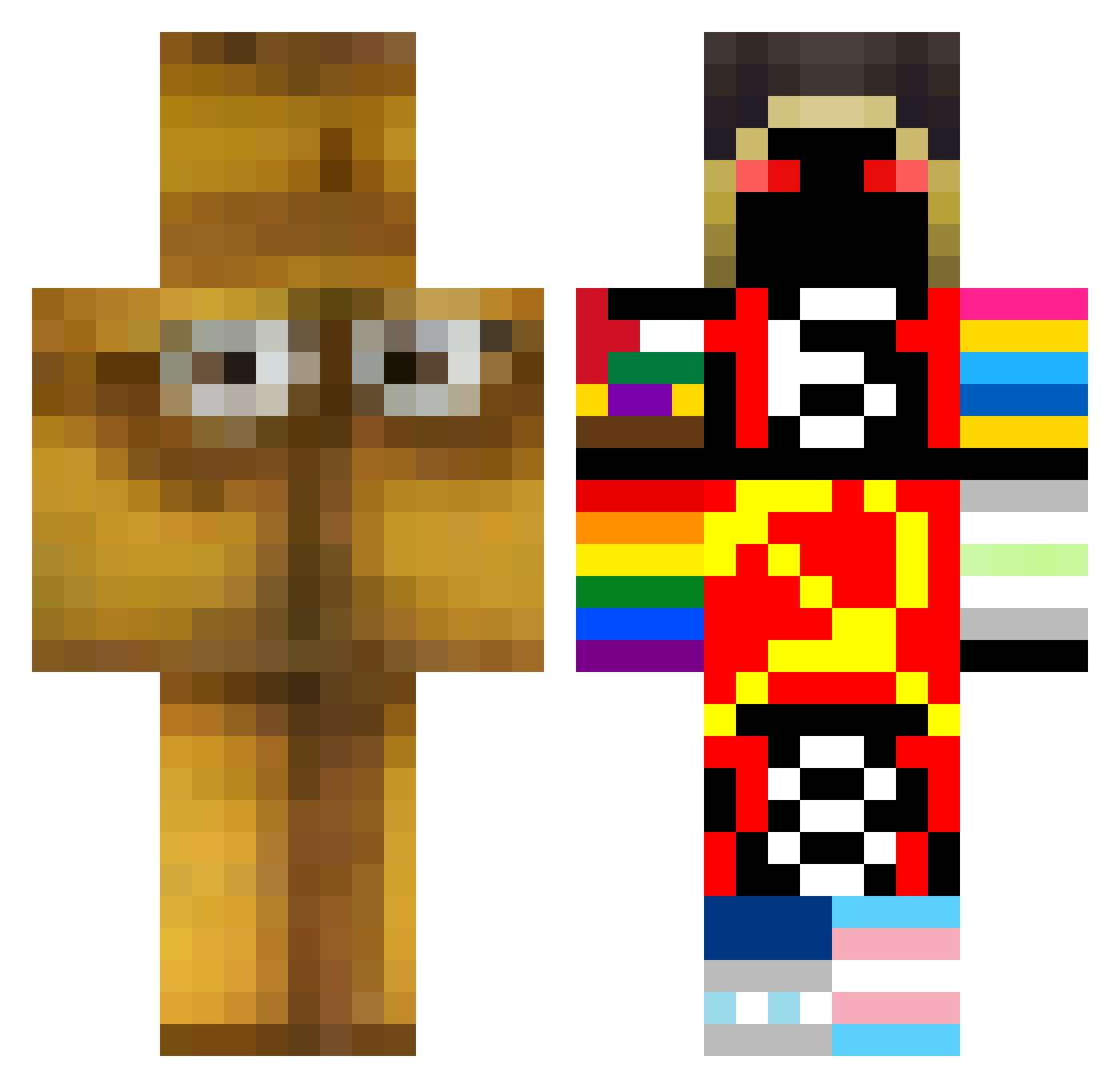 Luisdiesdas Minecraft skin, front and back view