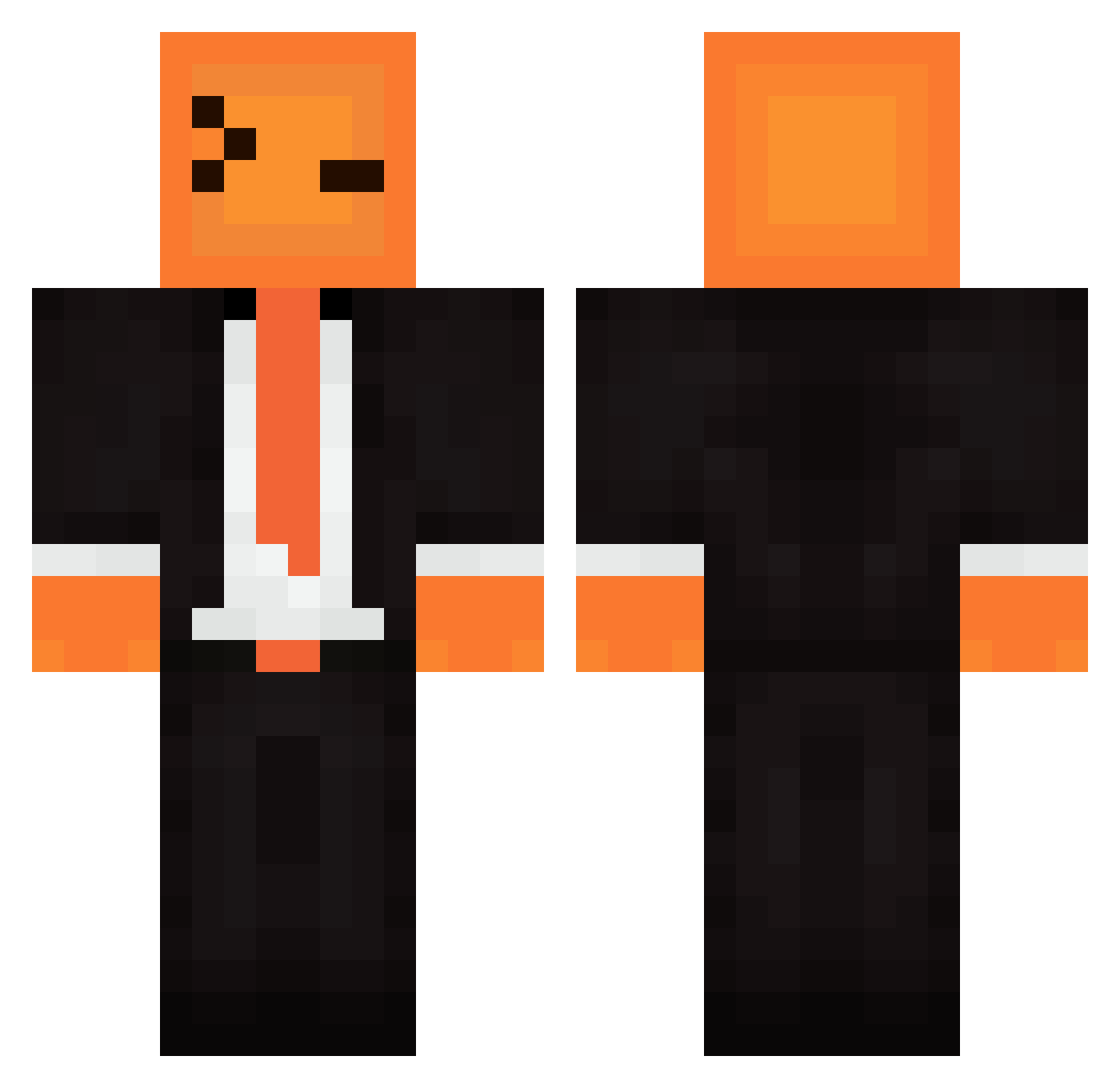 Pyntar Minecraft skin, front and back view