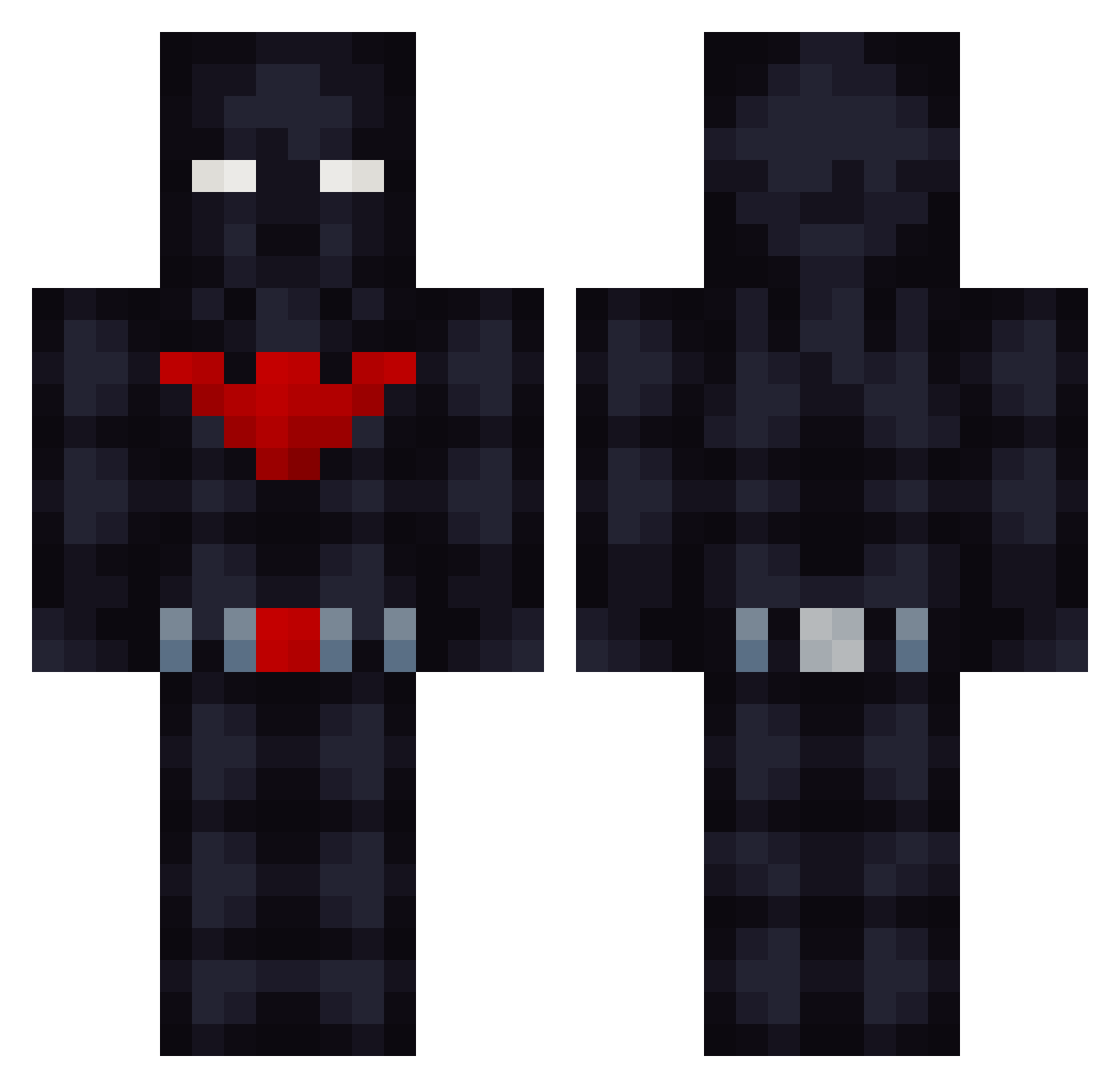 QUACKLITTY Minecraft skin, front and back view