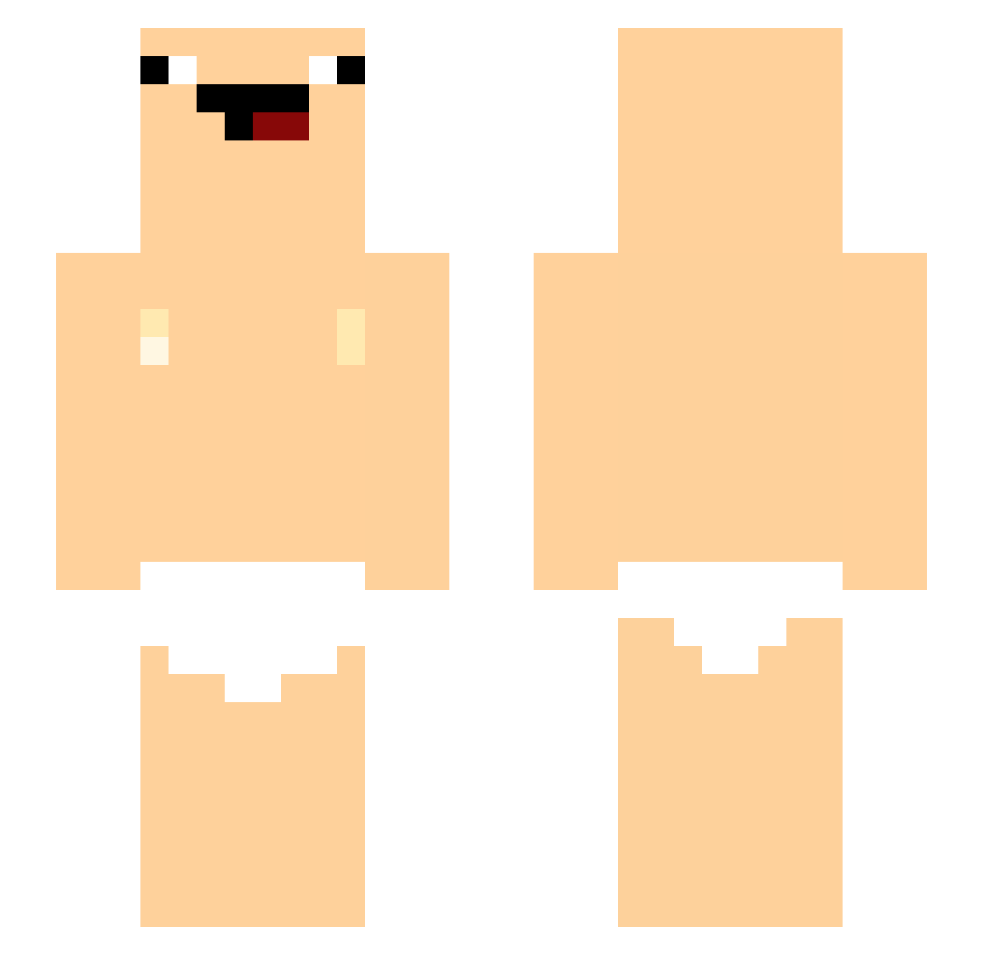 SoaringFuzzBall Minecraft skin, front and back view