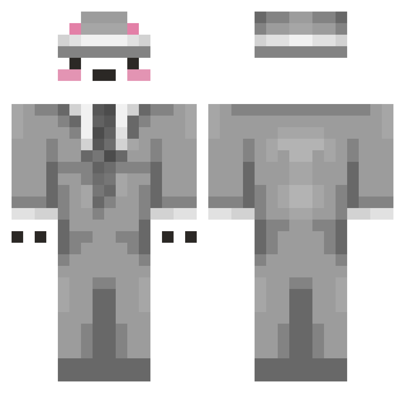 Polar41 Minecraft skin, front and back view