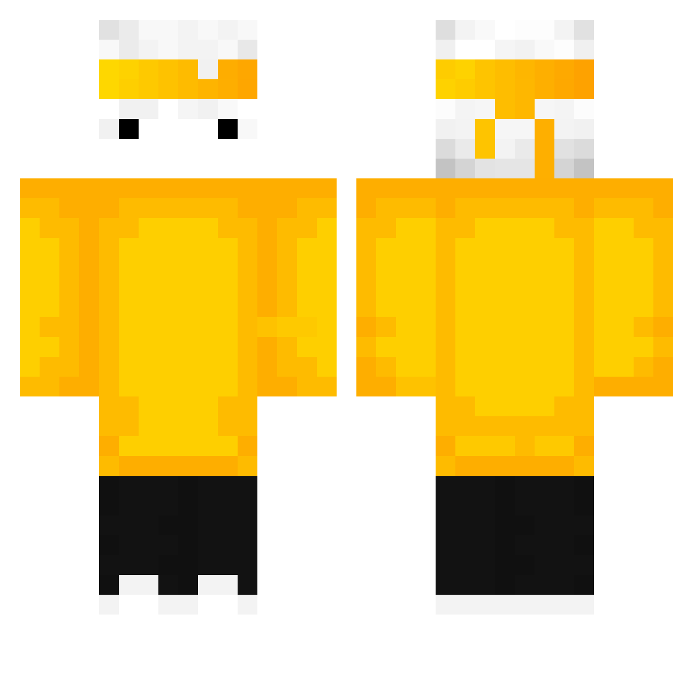 Zarat99 Minecraft skin, front and back view