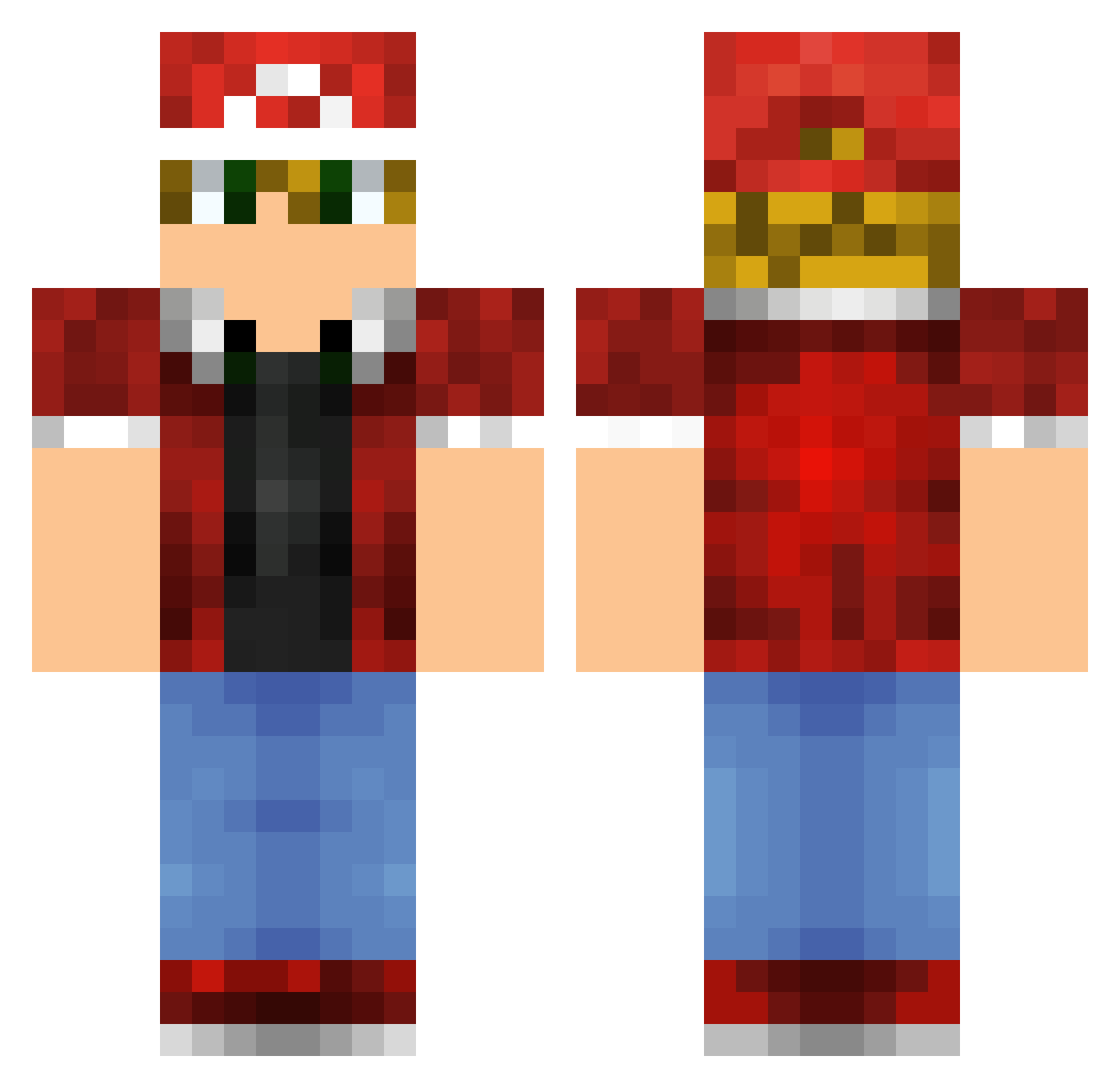 GriferHD Minecraft skin, front and back view