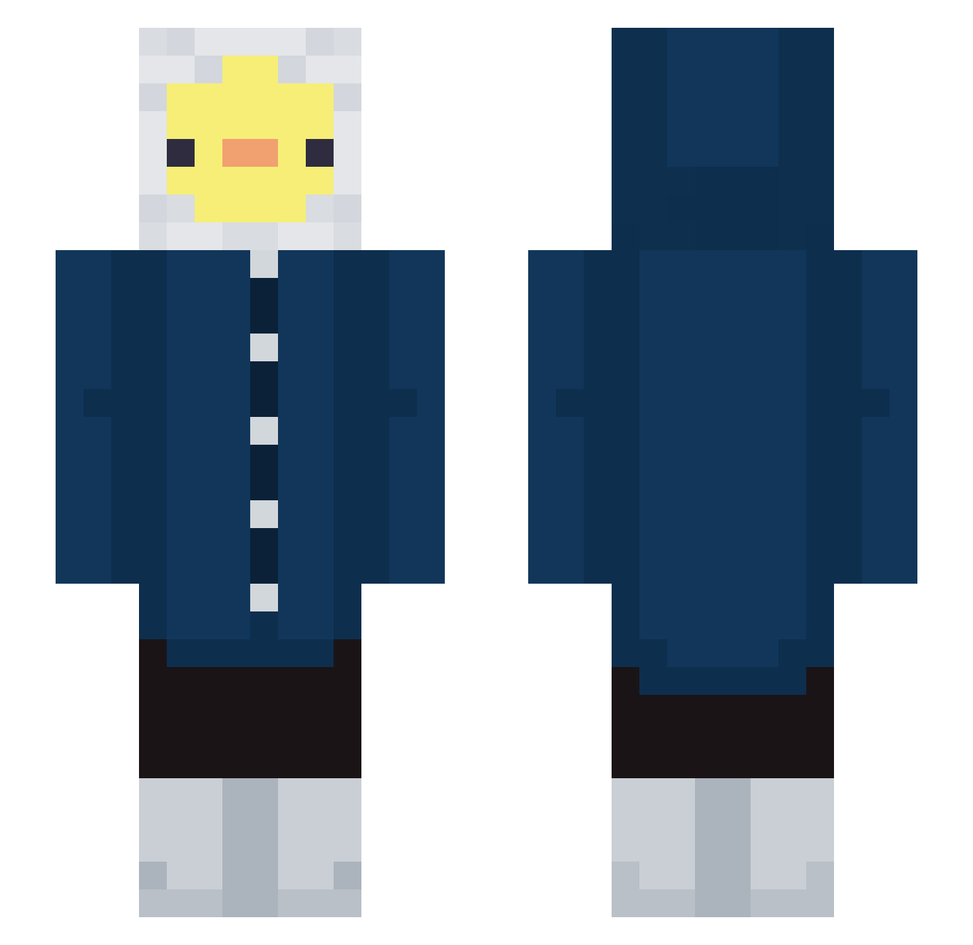 thallestfac Minecraft skin, front and back view