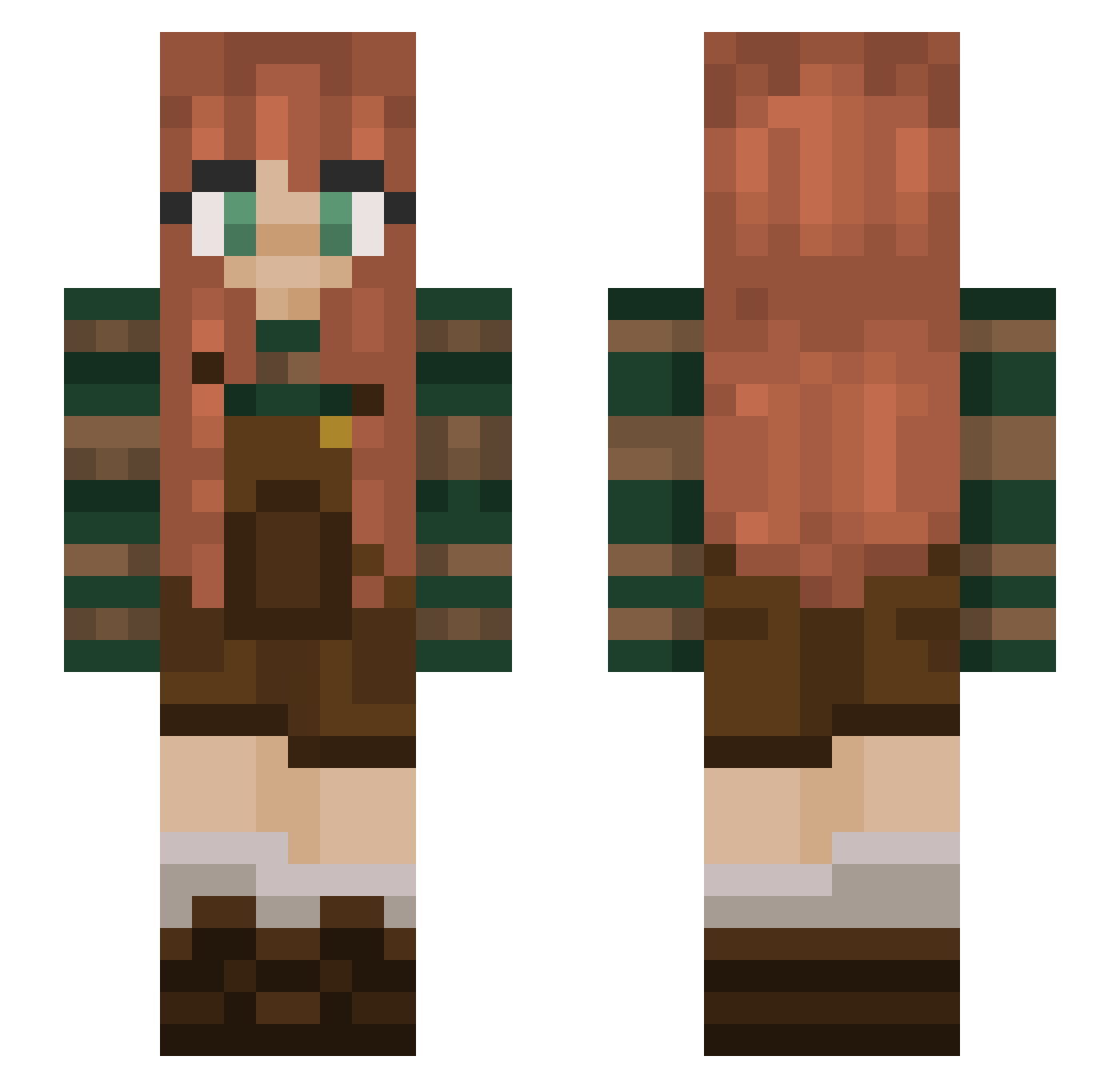 adaamsandler Minecraft skin, front and back view