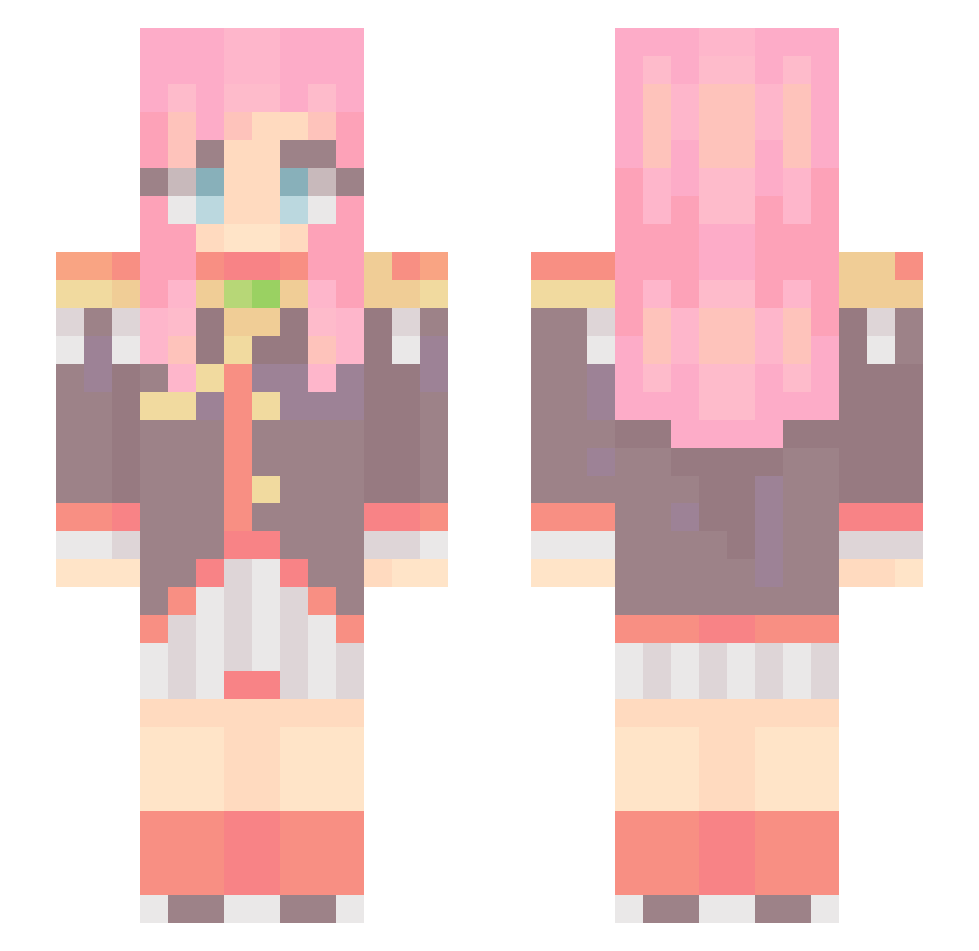 revolutionise Minecraft skin, front and back view