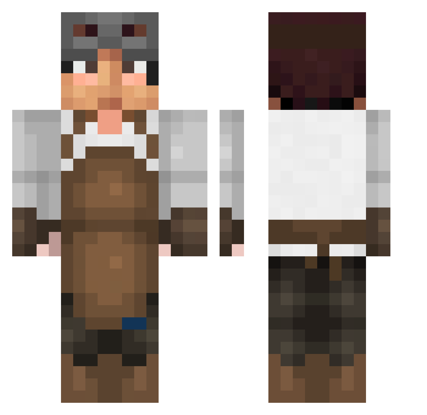 Holyrizee Minecraft skin, front and back view