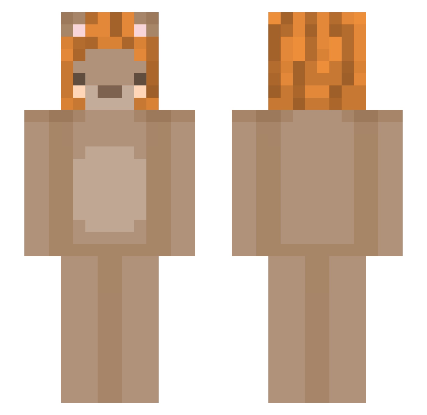 ConoxTz Minecraft skin, front and back view