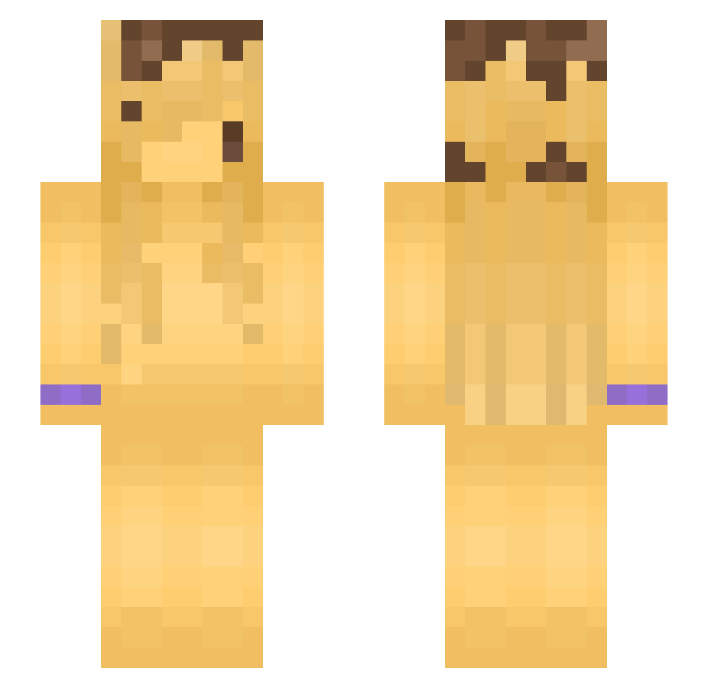 RAYGVNZ Minecraft skin, front and back view