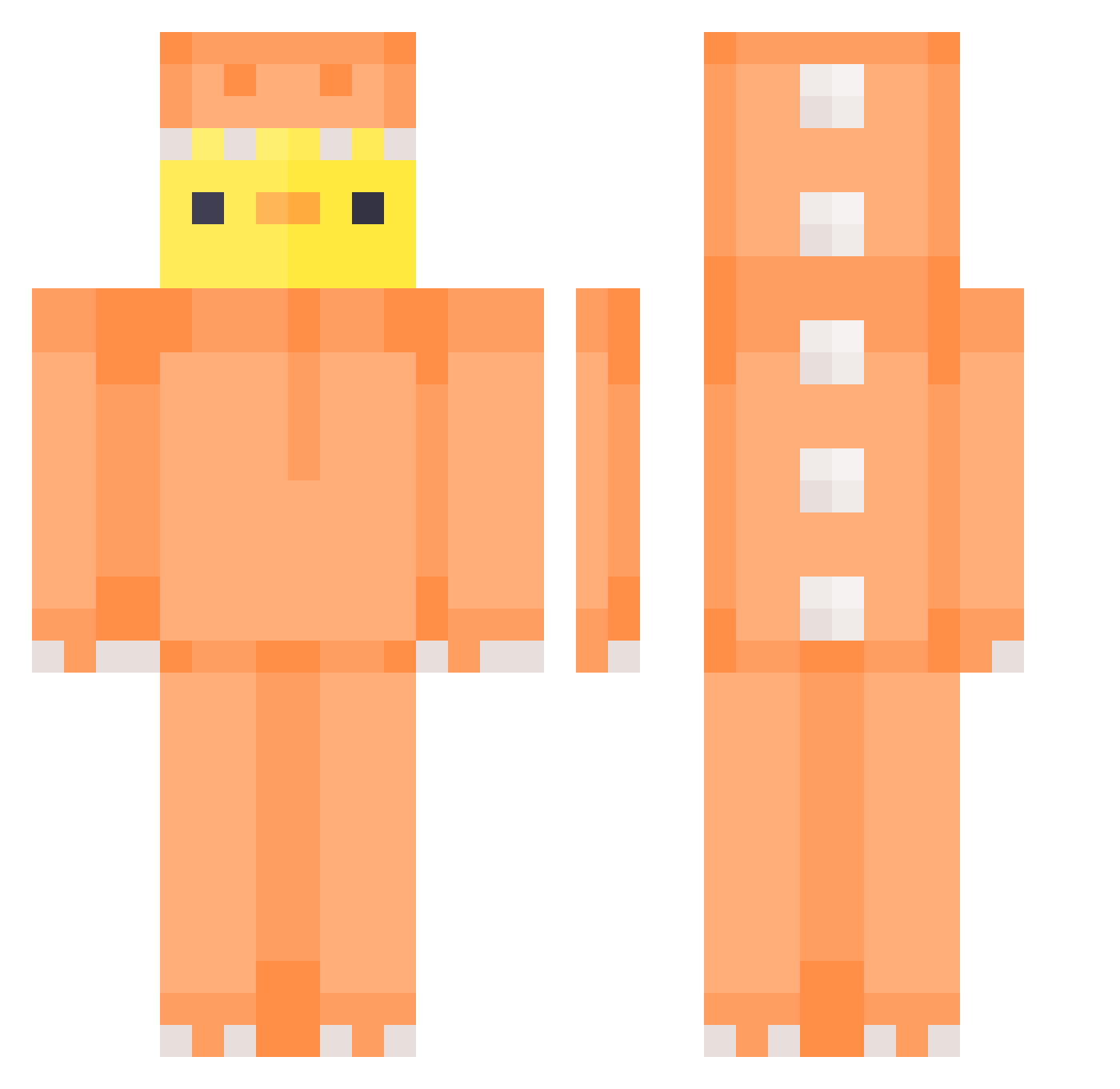 jettbrois Minecraft skin, front and back view