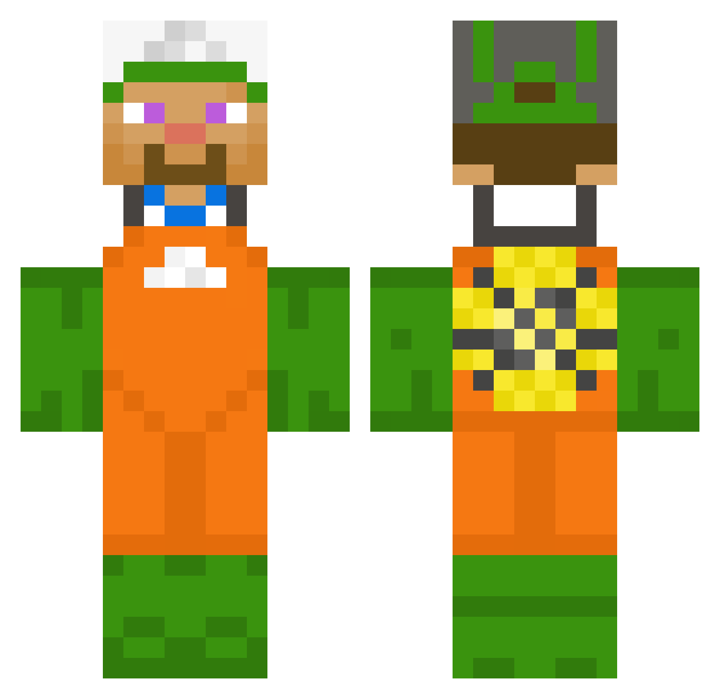 tackyflxx Minecraft skin, front and back view