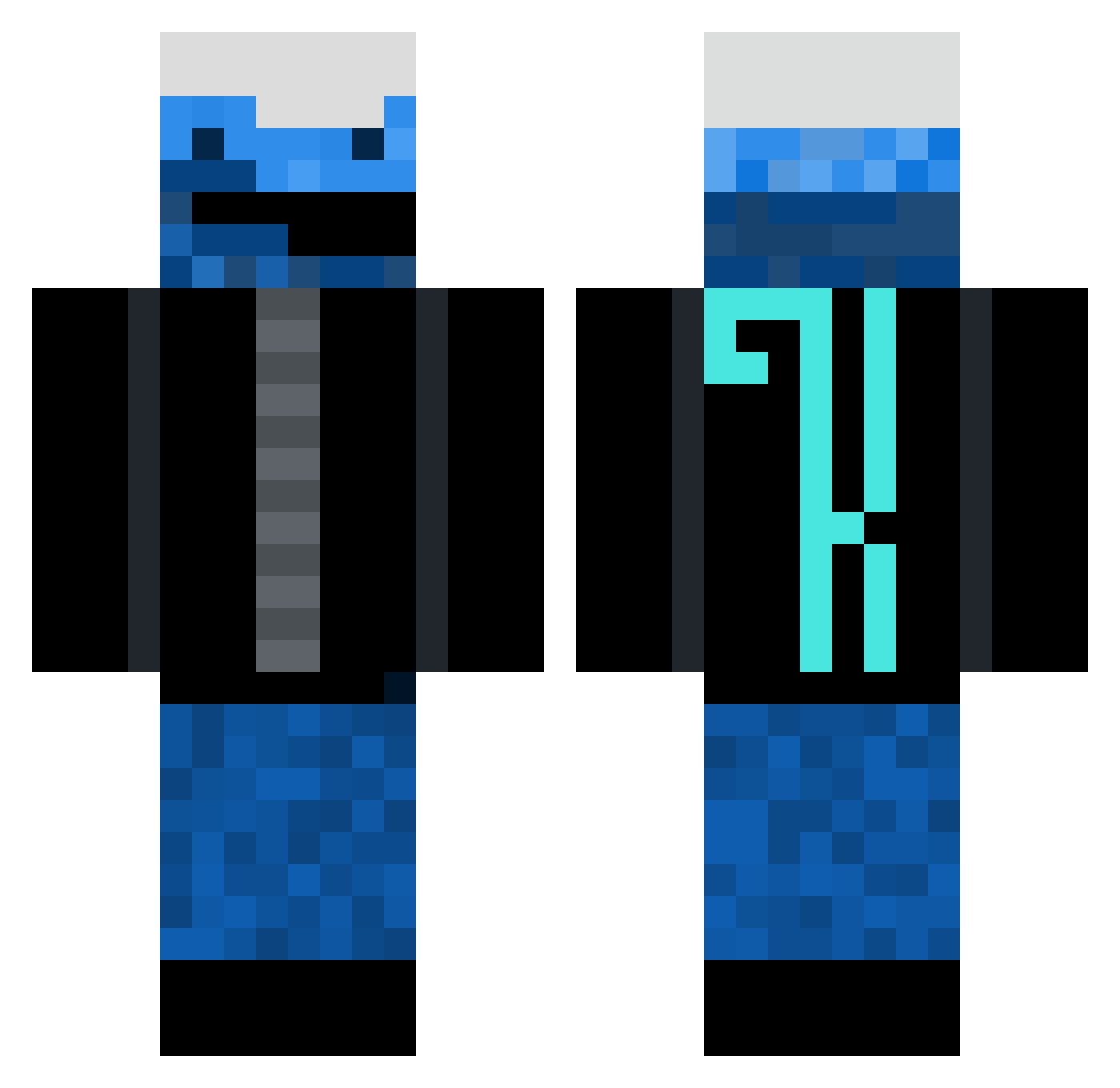WakOnCrack Minecraft skin, front and back view