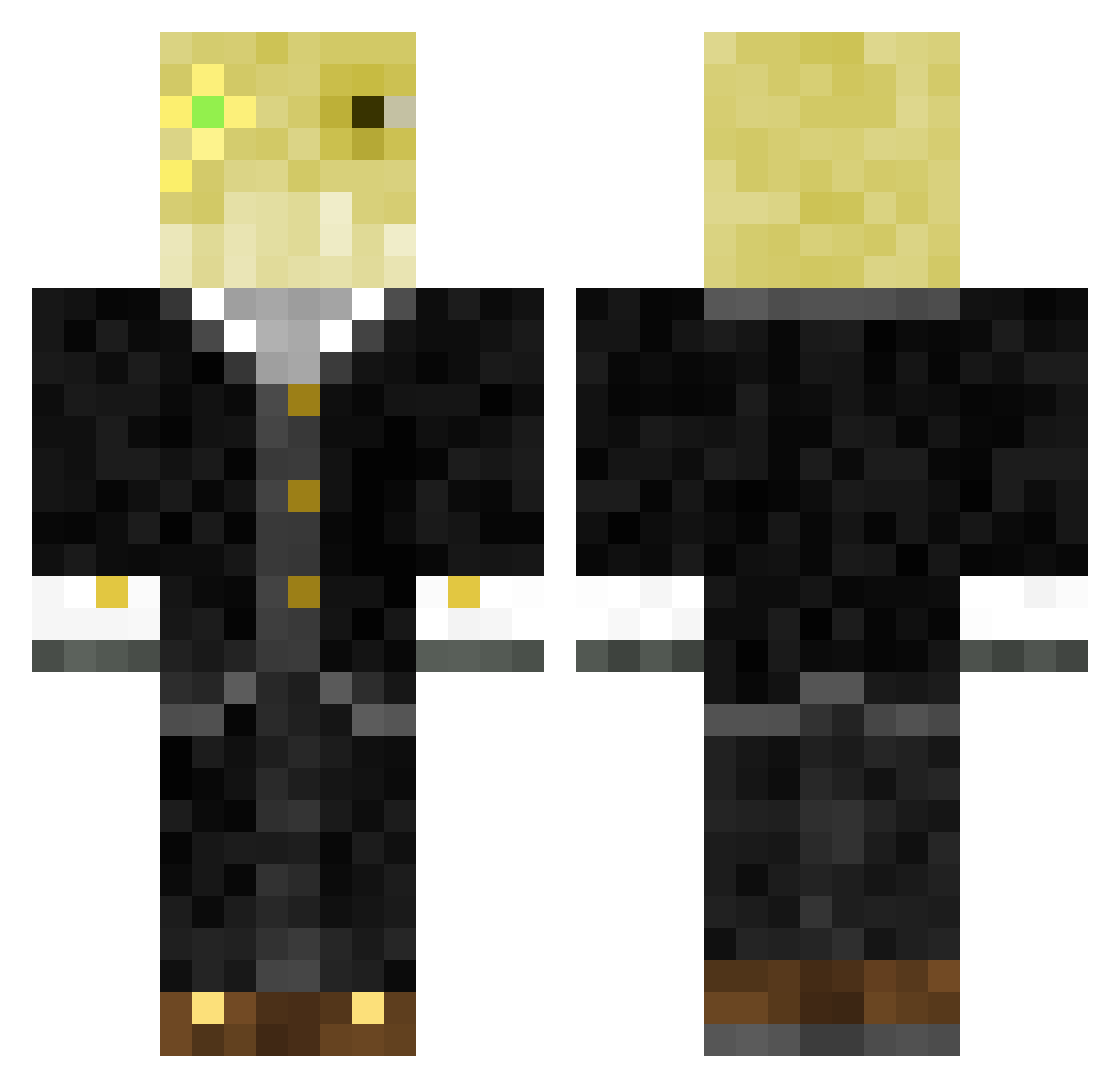 SirTurtleGod Minecraft skin, front and back view