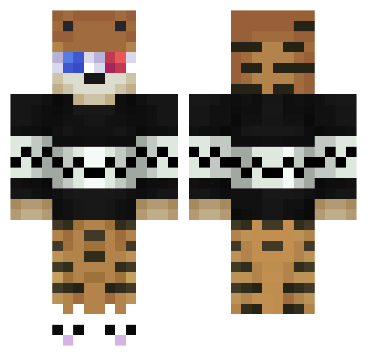 zLynx7777777 Minecraft skin, front and back view