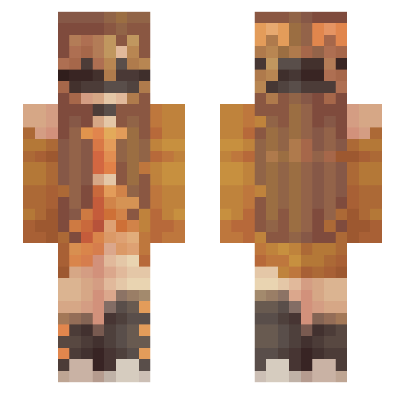 UnwiseDeadkilla Minecraft skin, front and back view