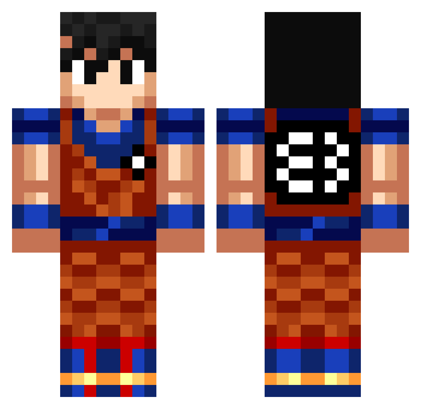 neoraziel Minecraft skin, front and back view