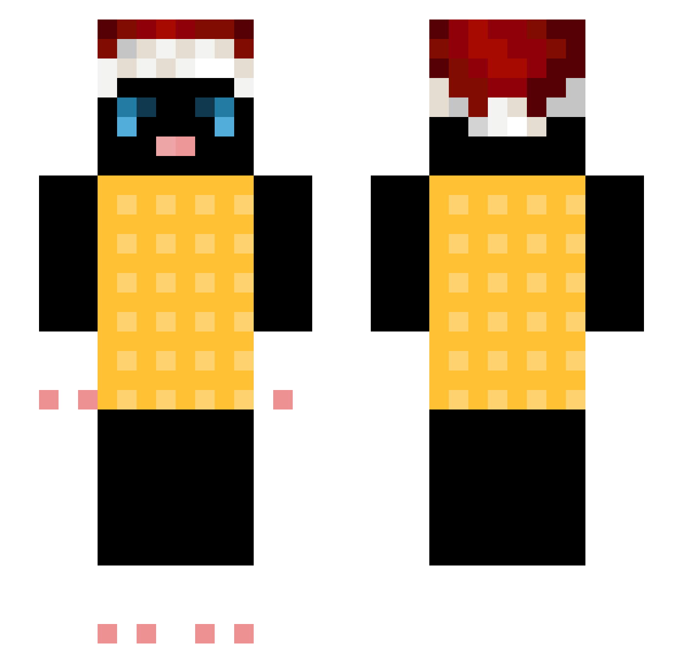 wafflecat7902 Minecraft skin, front and back view