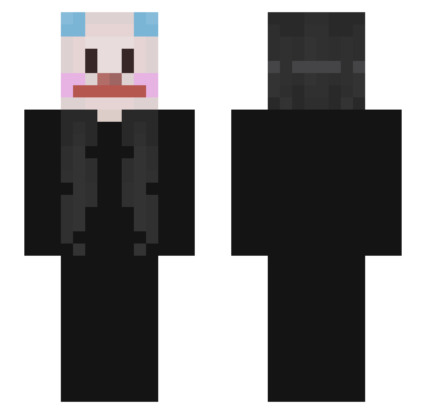 Rulers Minecraft skin, front and back view