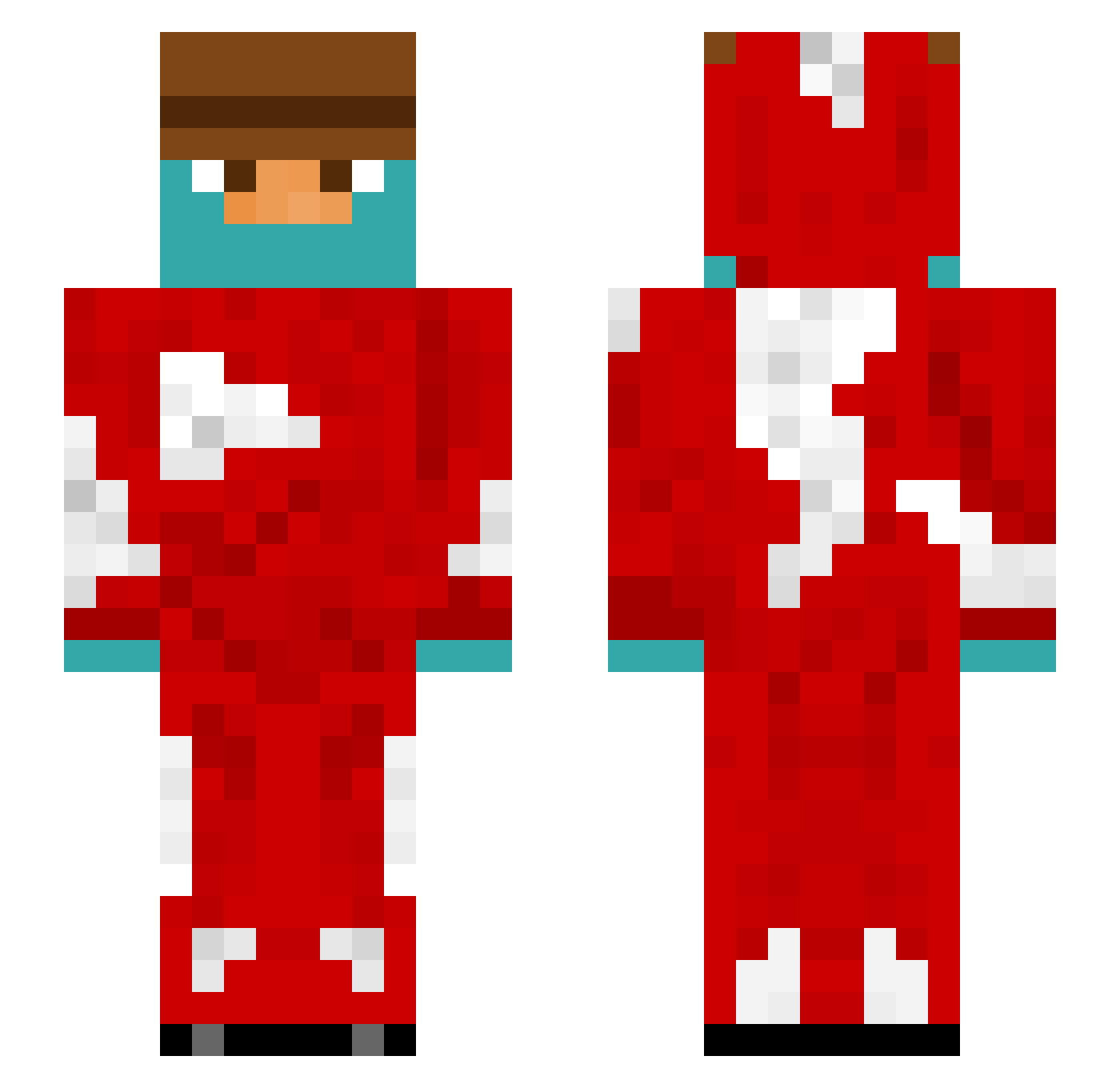 Schnabeltierboy Minecraft skin, front and back view