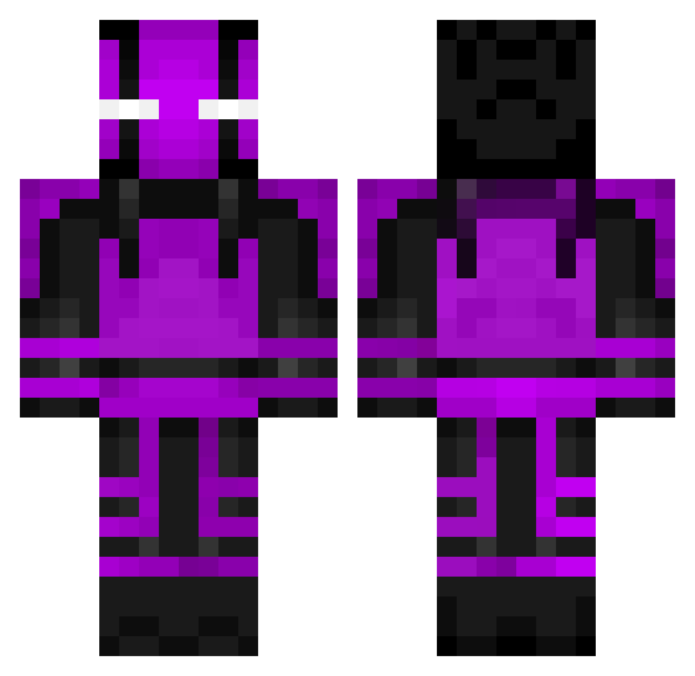 speeenoyLEGIT Minecraft skin, front and back view