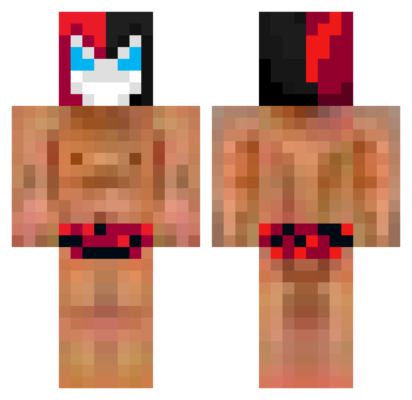 Cris095 Minecraft skin, front and back view