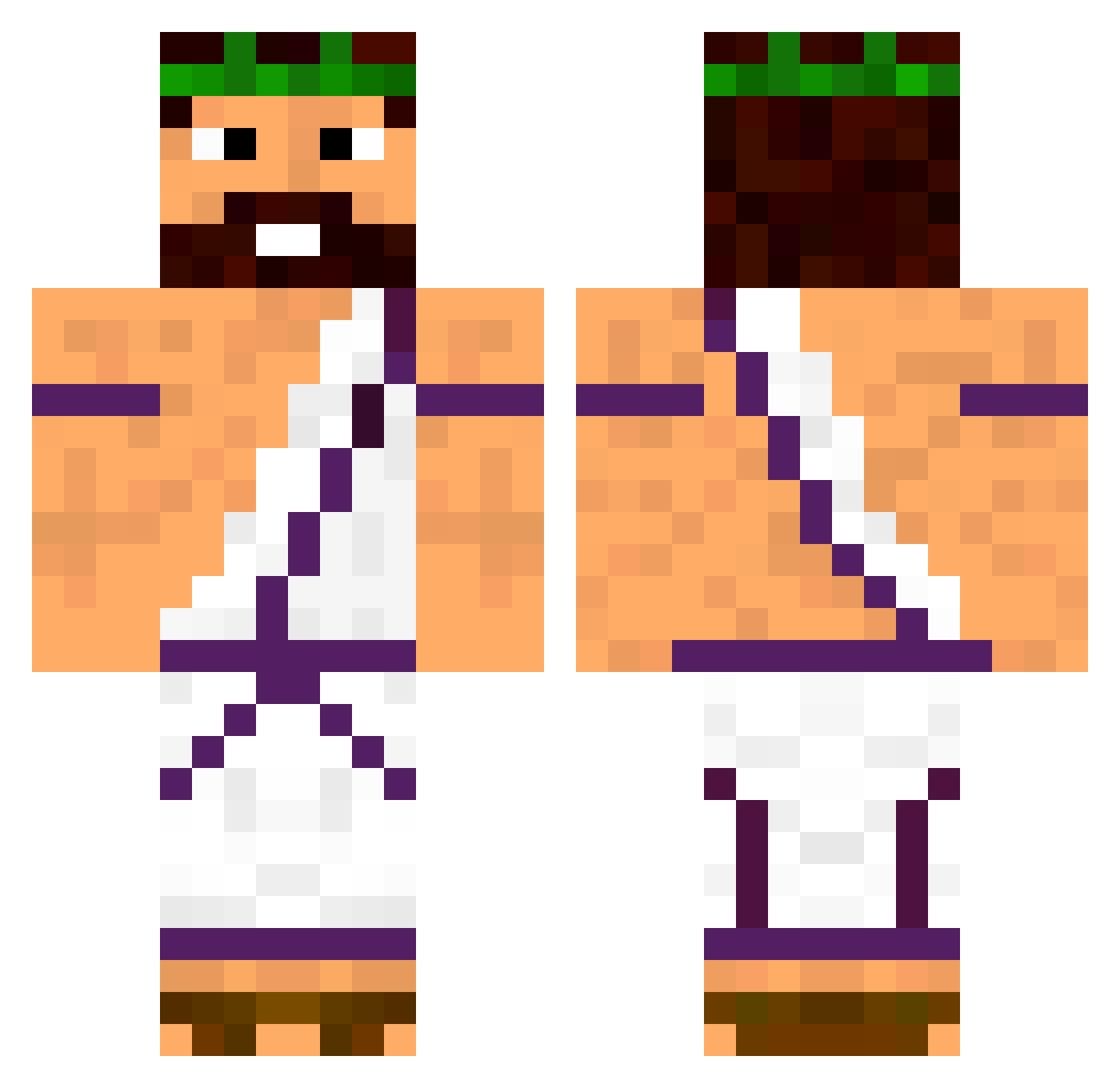 DionysusBigGei Minecraft skin, front and back view