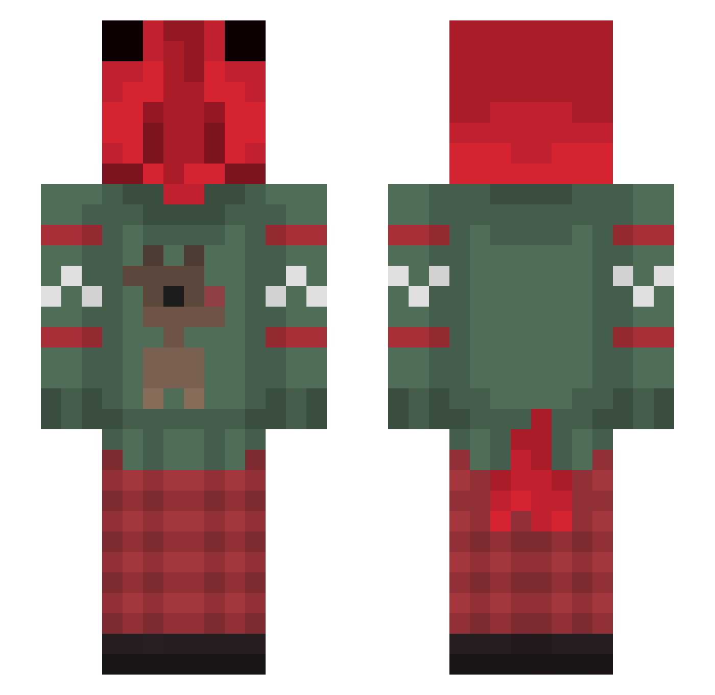 UbiAdFontem Minecraft skin, front and back view