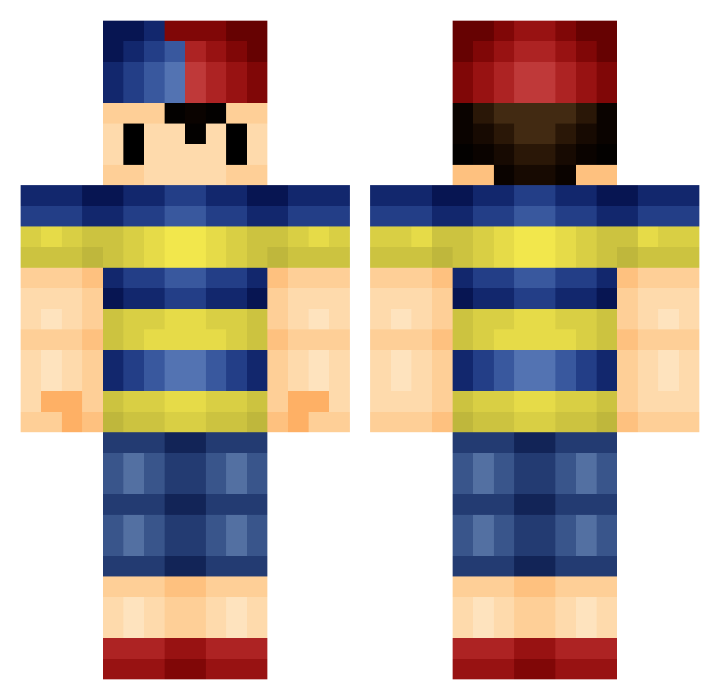 VancouverMC Minecraft skin, front and back view