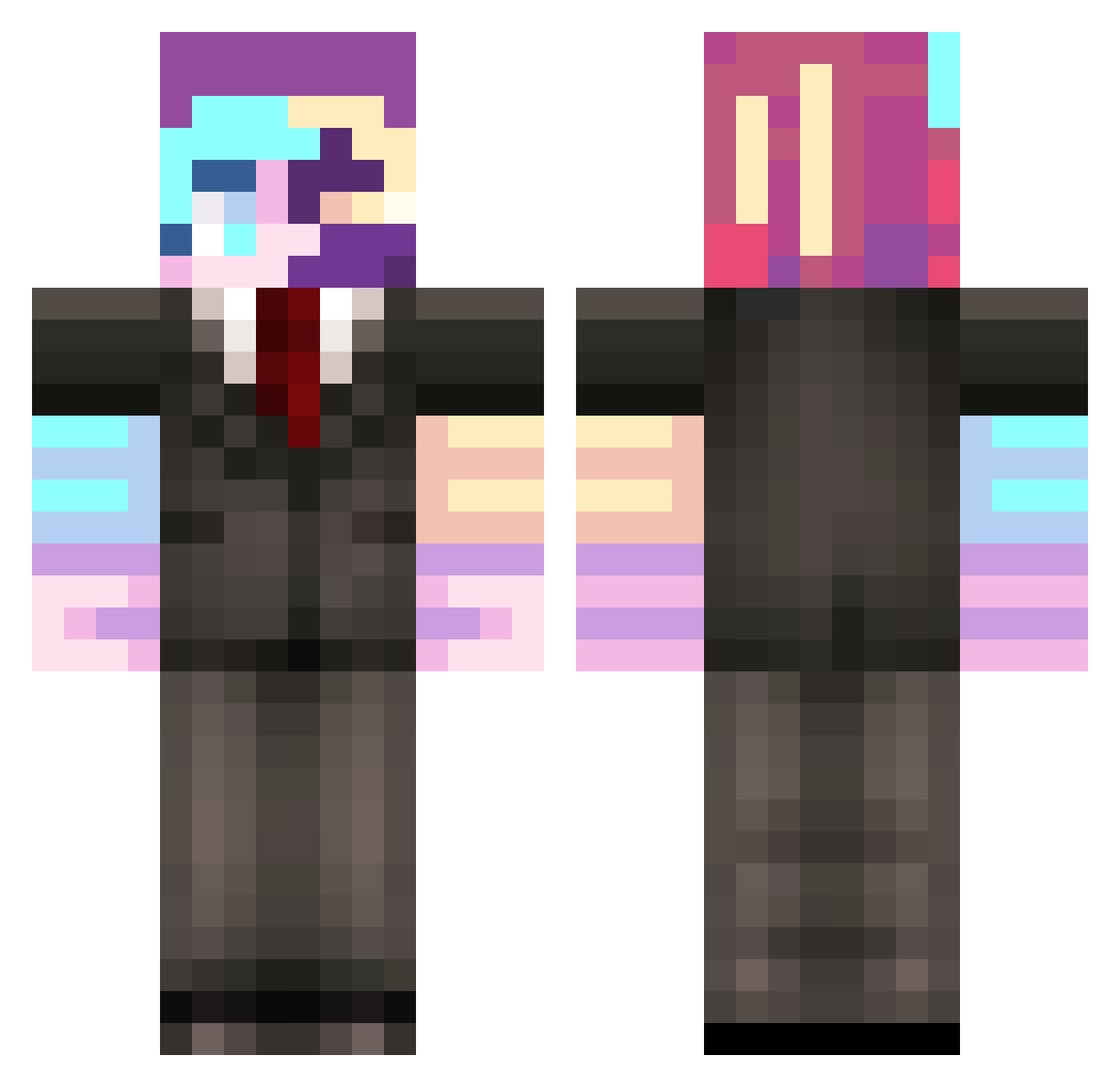 jaydat_tv Minecraft skin, front and back view