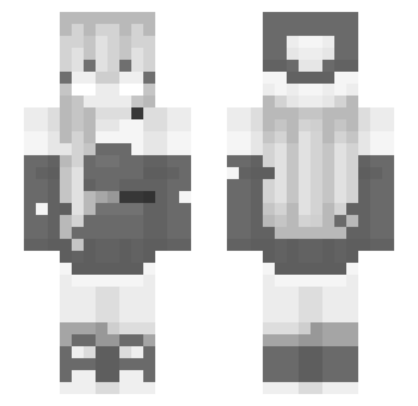 VxPlsiSoPhIe Minecraft skin, front and back view