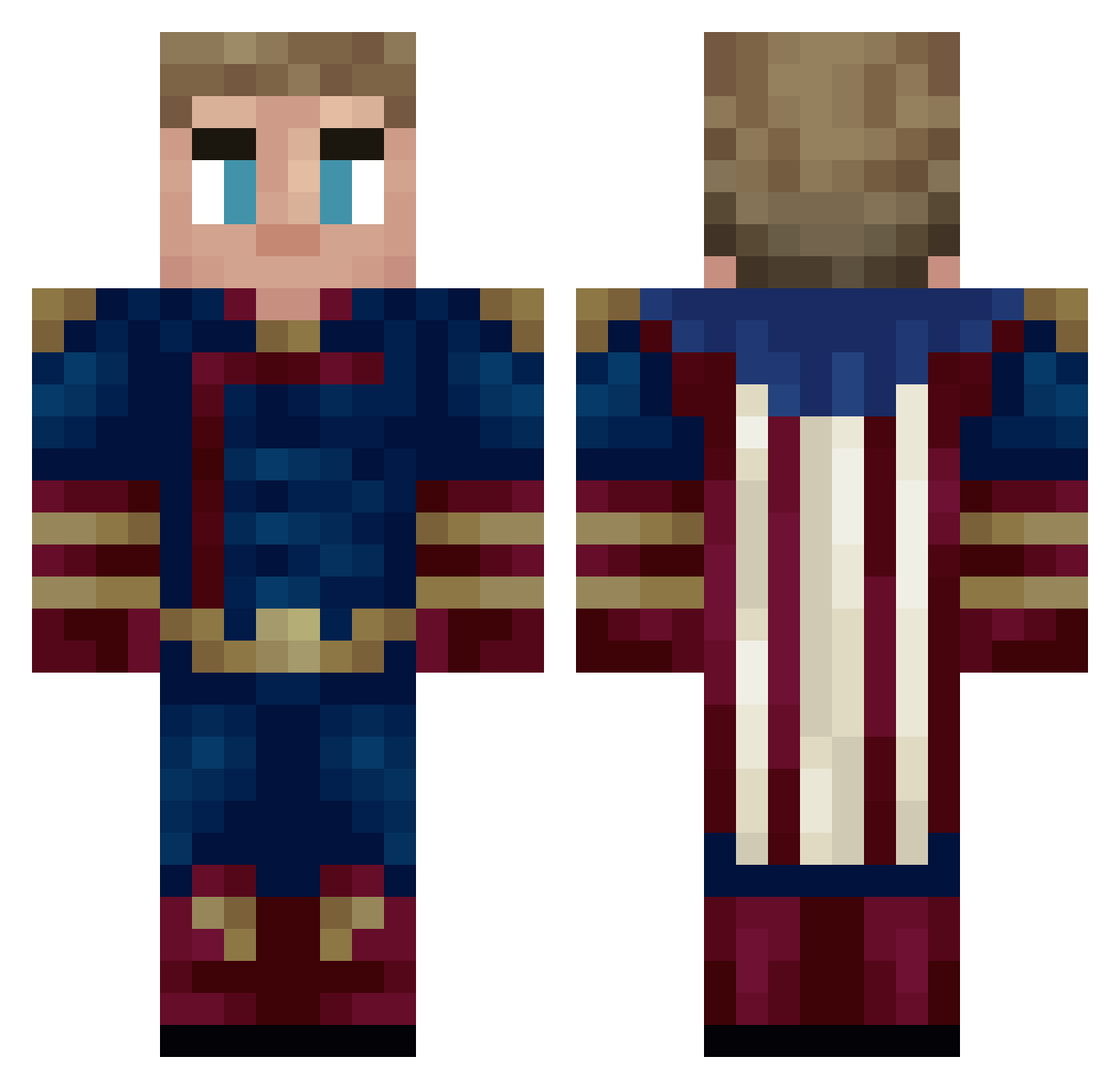 meel0wx Minecraft skin, front and back view