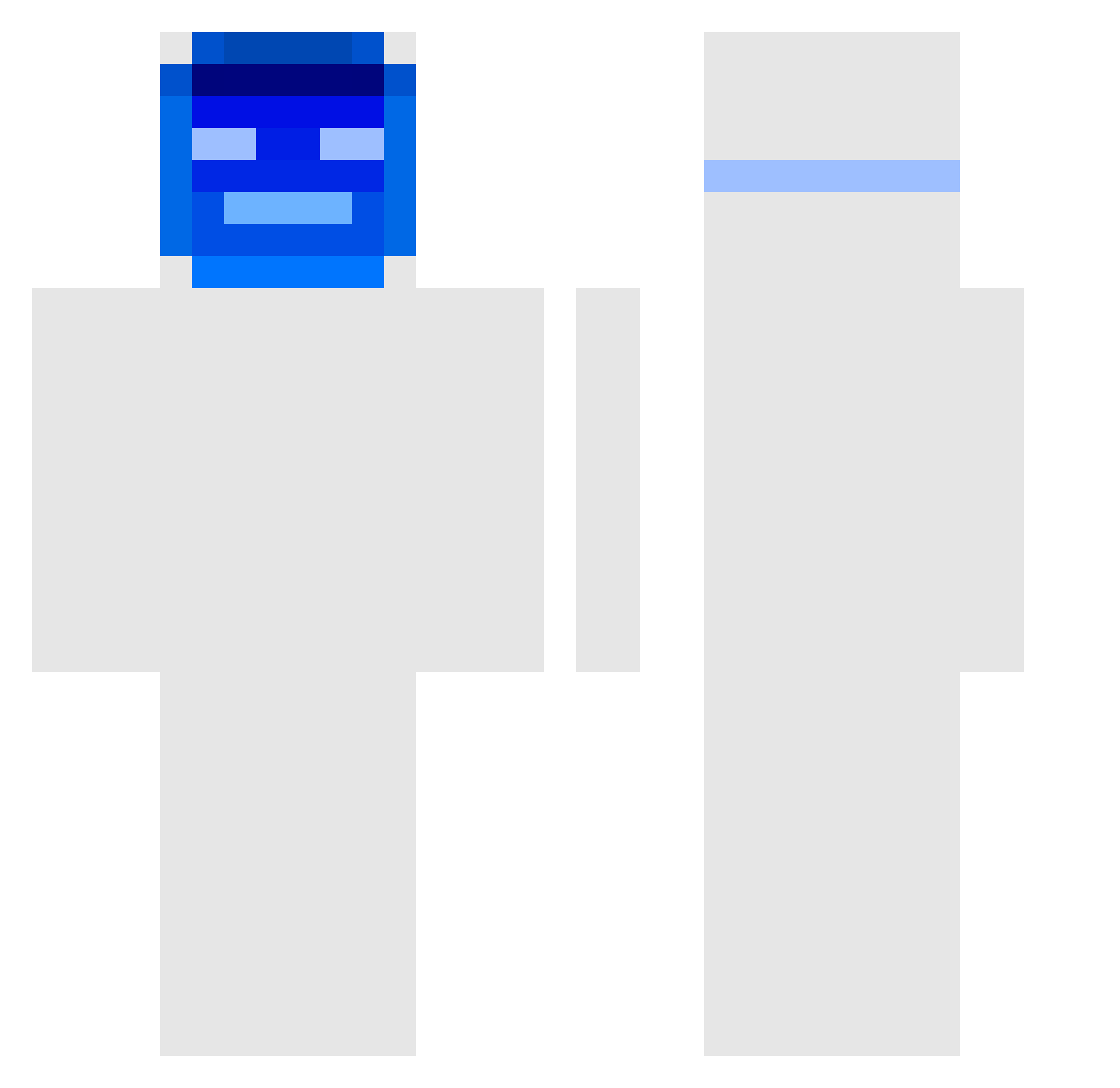 Guimazin Minecraft skin, front and back view