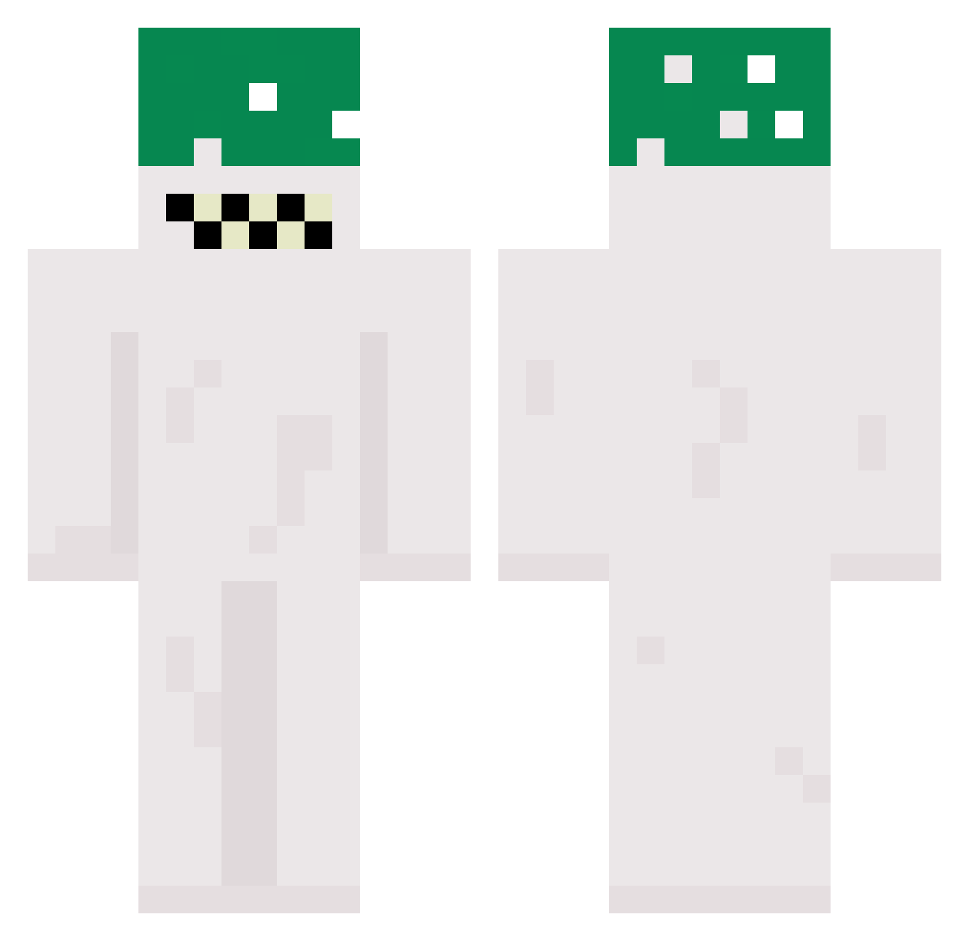 shrooooomy Minecraft skin, front and back view